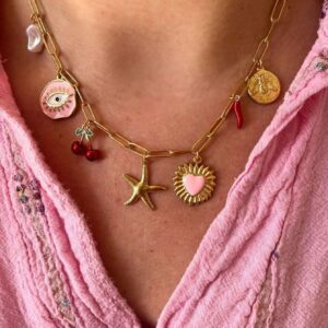 Collier breloque 1 avec charme